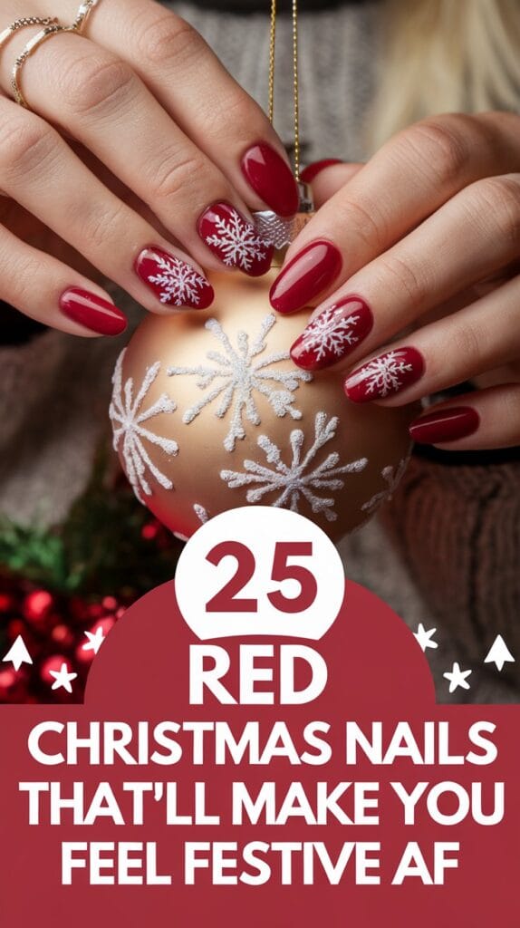 25+ Red Christmas Nails That'Ll Make You Feel Festive Af 2 A Pinterest Pin With A Close Up Shot Of Dt0Pwakxqy2Ay2Efu1A8Zg Who6K5Octsg9Pvugqghxxw