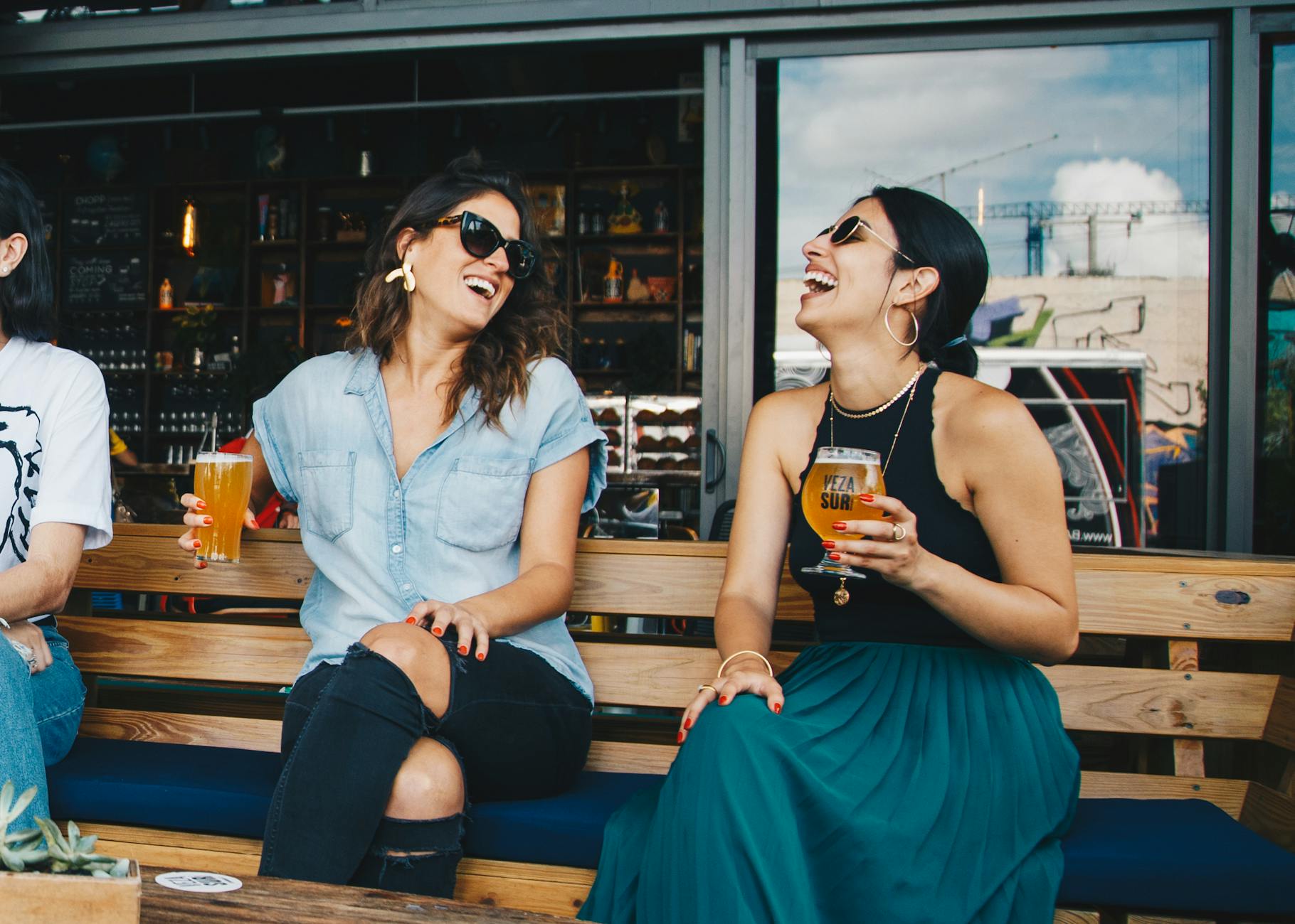 How To Make Friends As An Adult (It'S Not Just You!) 1 Two Smiling Women Sitting On Wooden Bench