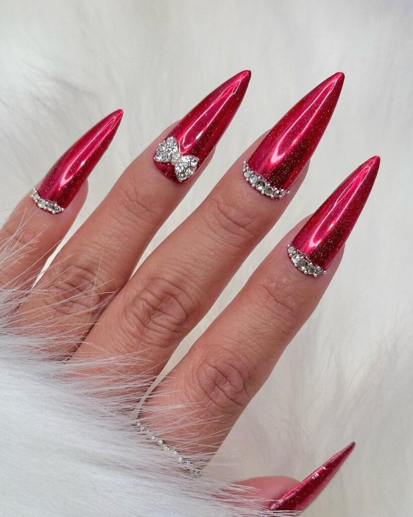 25+ Red Christmas Nails That'Ll Make You Feel Festive Af 23 Red Christmas Nails 17