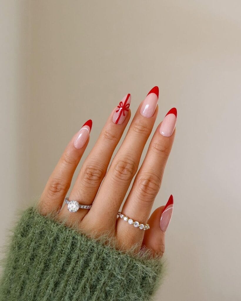 25+ Red Christmas Nails That'Ll Make You Feel Festive Af 22 Red Christmas Nails 3